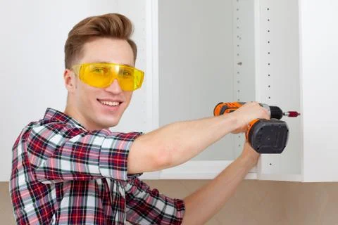 Master with screwdriver Stock Photos