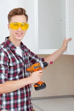 Master with screwdriver Stock Photos