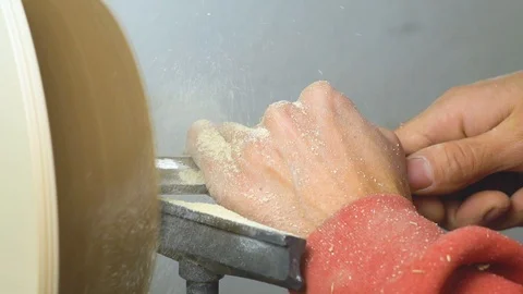 Master sharpening on a lathe wood Vidéo 85927501