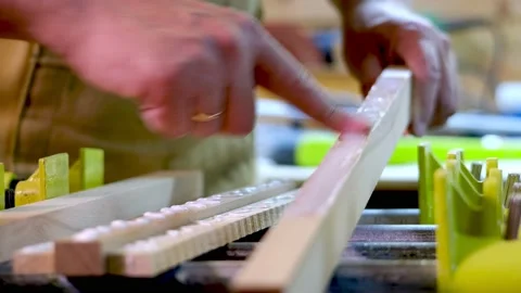 The master smears the tablet with glue Stock Footage 183988817