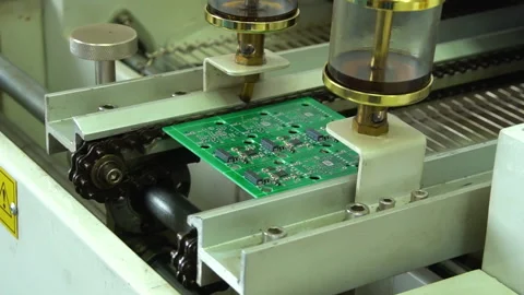 The master solders the printed circuit board Stock Footage 157758985