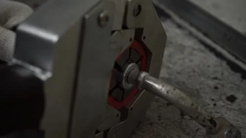 The master squeezes the tube Stock Footage 145671440