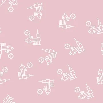 Master tiler line seamless pattern 스톡 일러스트