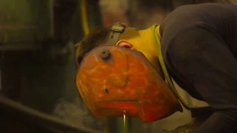 Master welding iron Stock Footage 75517225