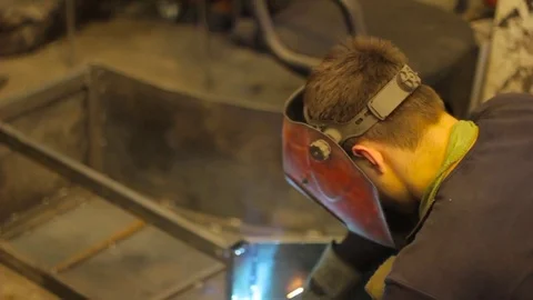 Master welding iron Stock Footage 75517516