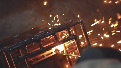 Master welding iron Stock Footage 90742672