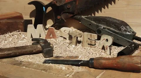 Master Word on the workbench Stock Footage 51457414