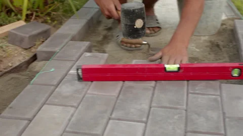 Master worker foreman makes road - 5 Stock Footage 32757435