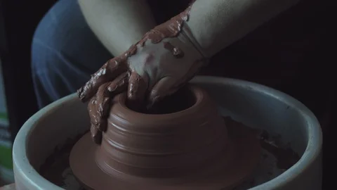 The master works with ceramics Stock Footage 109281083