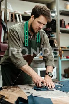 A master works in the workshop Stock Photos