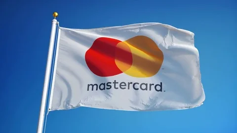 Mastercard Incorporated flag in slow motion, editorial animation Stock Footage 72655661
