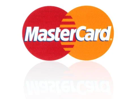 Mastercard logo on white background Foto stock