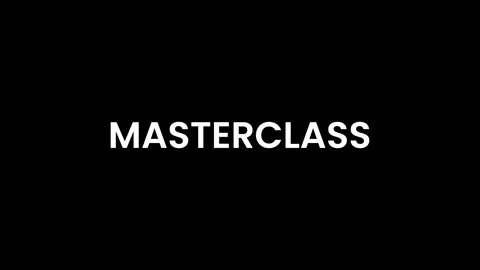 Masterclass title typewriter animation isolated on black background Stock Footage 340349033