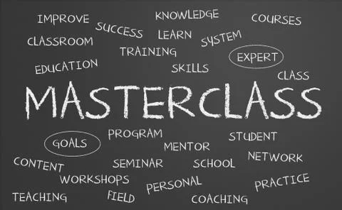 Masterclass word cloud Stock Illustration
