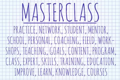 Masterclass word cloud Illustrazione stock