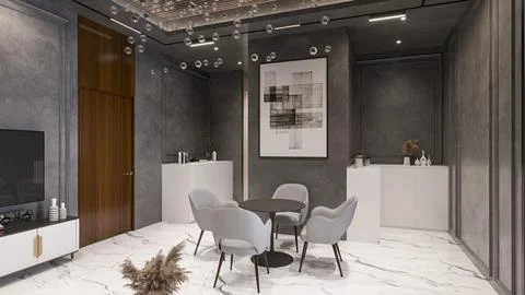 A Masterful Blend of Style and Function in Your Bedroom with stylish designe Illustrazione stock