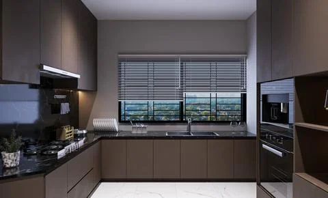 A Masterful Blend of Style and Function in Your Kitchen Illustrazione stock