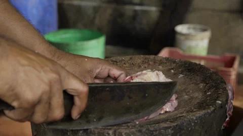 Masterful Chicken Cutting - Expert Technique in Action Stock Footage 320946430