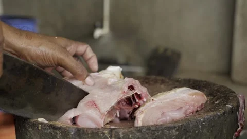 Masterful Chicken Deboning in Progress - A Step-by-Step Visual Journey Stock Footage 320946609