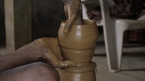 Masterful Pottery - Hand-Crafted Elegance Stock Footage 314465567