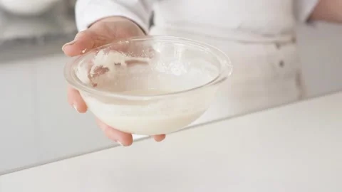 Masterful Preparation of Yeast for Fluffy Bread 動画素材 246947619