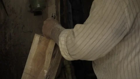 Masterful Woodworking - A Craftsman's Precision Stock Footage 314472273