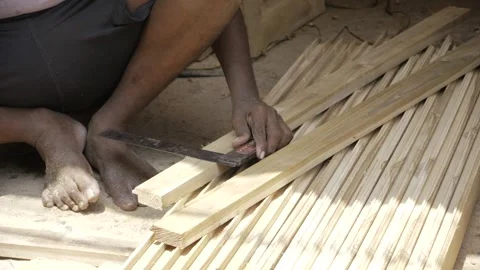 Mastering Woodwork - The Art of Precision and Skill Video stock 314472188
