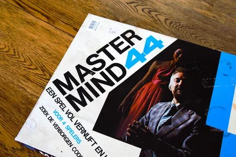 Mastermind 44 strategy code breaking board game. Stock Photos