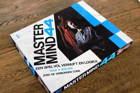 Mastermind 44 strategy code breaking board game. Stock Photos