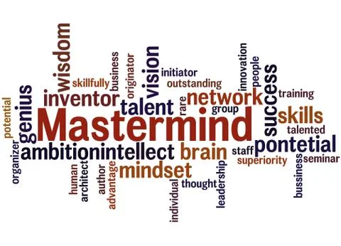 Mastermind, word cloud concept Stock Illustration