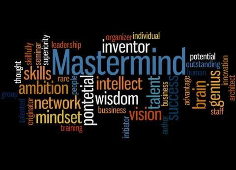 Mastermind, word cloud concept Stock Illustration