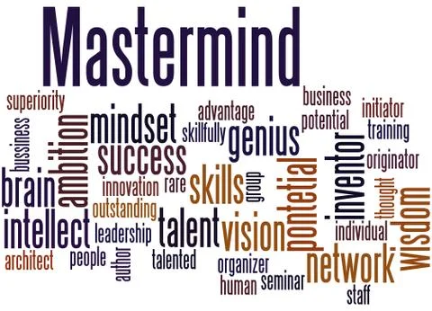 Mastermind, word cloud concept Stock Illustration