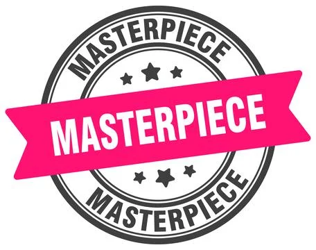 Masterpiece stamp. masterpiece label on transparent background. round sign Stock Illustration