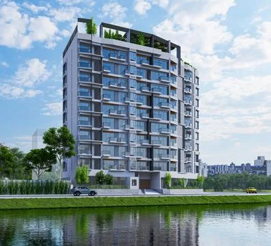 Masterpieces in the Making 3D Renderings of Modern Architecture Stock-Illustration