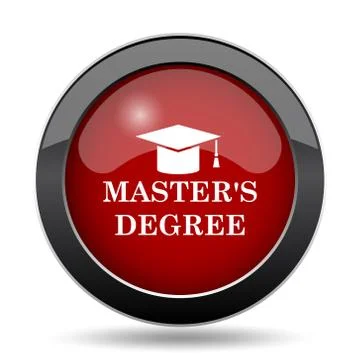 Master's degree icon. Internet button on white background.. Stockillustratie