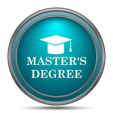 Master's degree icon. Internet button on white background.. 스톡 일러스트