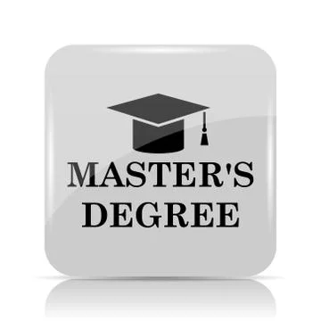 Master's degree icon. Internet button on white background.. Stock Illustration