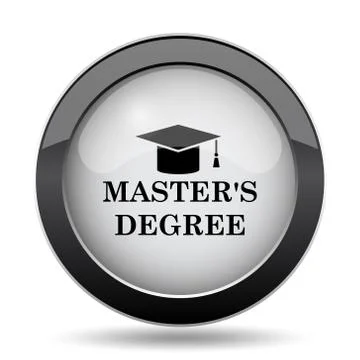 Master's degree icon. Internet button on white background.. Stock Illustration