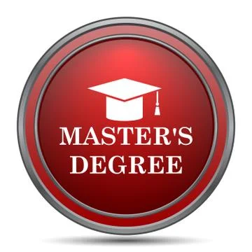 Master's degree icon. Internet button on white background.. Stock Illustration
