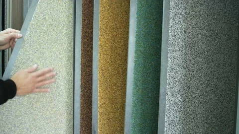 The master's hands show different plasters from the palette Stock Footage 219579049