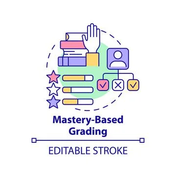 Mastery based grading concept icon Stock Illustration