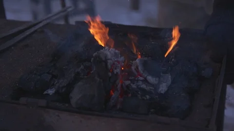 Mastery in blacksmithing Stock Footage 87865807