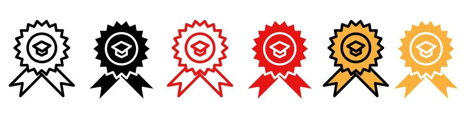 Mastery icon logo set vector Stockillustratie