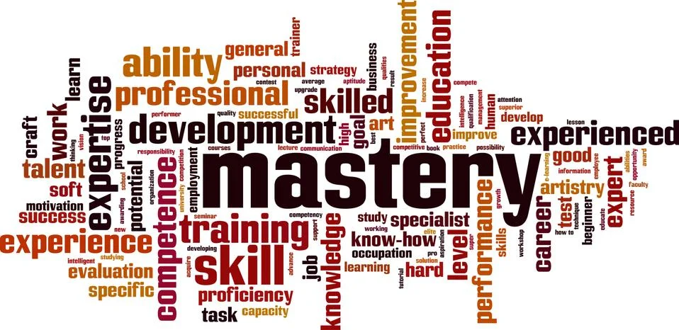 Mastery word cloud Stock Illustration