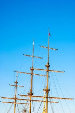 Masts of an old ship Stock Photos