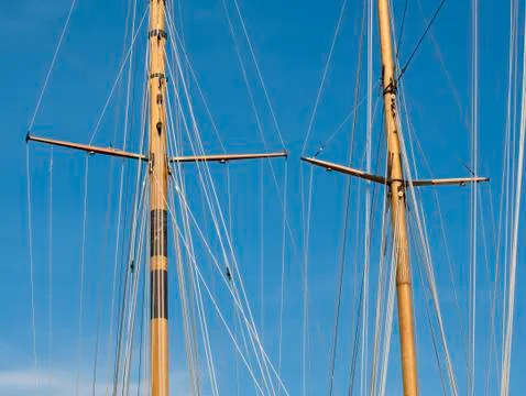 Masts of yachts Stock Photos