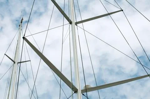 Masts of yachts Stock Photos