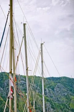 Masts of yachts Stock Photos