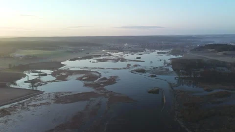Masuria River Valley - Aerial Forward Flight - 4K ProRes Stock Footage 332481846