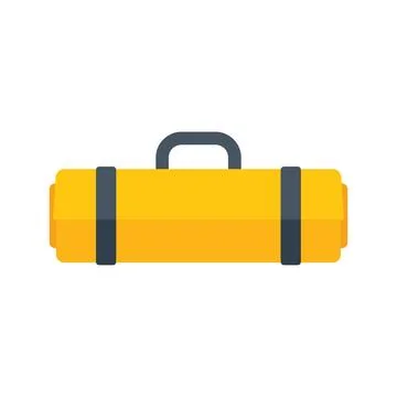 Mat bag icon flat vector. Gym roll Stock Illustration
